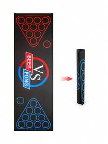 Christmas Party Beer Pong Game Table Mat, Beer Pong Cup Game Mat - Multicolor - View 10