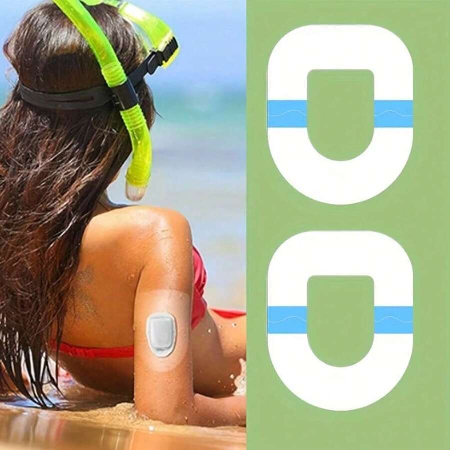 1組5片裝防水透氣預切感測器貼片:防水、低過敏性、不含乳膠(僅貼紙,不含感測器) - 彩色 - 查看 1