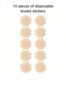 2pcs Self-Adhesive Silicone Invisible Breast Pads, Strapless Backless Push-Up Bra Cups, Suitable For Wedding, Cold Shoulder Dress, Bridesmaid Party - Multicolor - View 11