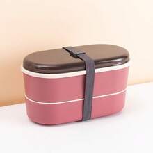 1PC Diet Portion Control Bento Lunch Box, Double Layer Stackable Compartment Divided Meal Prep Container, Large Capacity Portable Food Storage For Office Commute, Fruit Fresh Keeping Lunchbox, Work Meal Box, Birthday Housewarming Gift,Back To School - Multicolor - View 14
