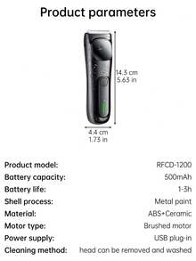 MIGUAN USB Rechargeable Electric Body Hair Trimmer, Fully Washable For Shaving And Grooming, Suitable For All Body Parts, Great Gift - Multicolor - View 10