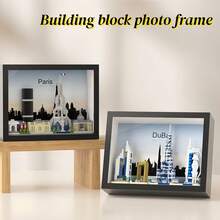 World Landmark Architecture Series, ABS Material, Multi-Piece Frame Set, Children's Building Block Toy Set, Suitable For Desktop Decor/Wall Hanging. Includes: Paris, London, New York, Shanghai, Dubai. Fashionable Gift For Eid, Halloween, Christmas, Back To School And Other Major Holidays. - Multicolor - View 6