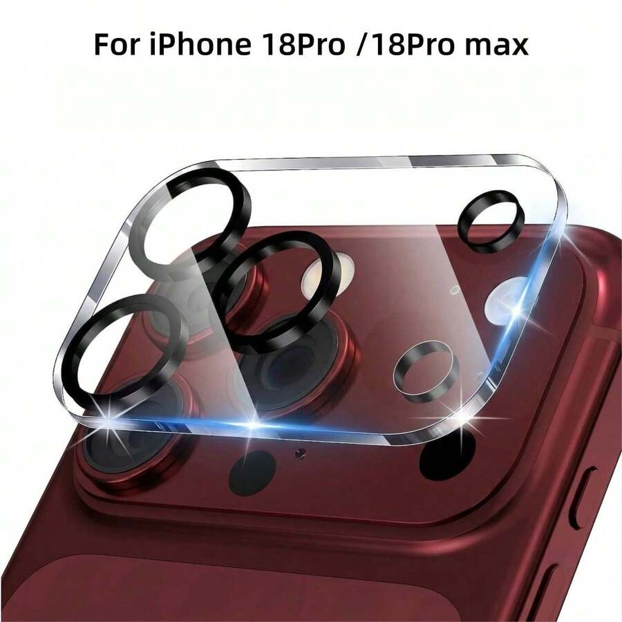 1pc Compatible With 18 Pro Max, 18 Pro / 18 Fold Fully Transparent 3D Lens Film Apple 18 Fold Integrated Lens High Definition Protective Film Phone Camera Tempered Glass Protective Film - Screen Printing - View 1