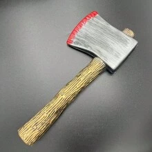 1pc Halloween Carnival Realistic Small Axe Plastic Weapon Cosplay Prop Party Supplies - Multicolor - View 3