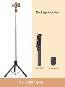 1.7M Extendable Selfie Stick Tripod With 3‑Color Fill Light & Detachable Bluetooth Remote,360°Rotatable Phone Holder,Foldable Lightweight Design. For Content Creators,Travellers; Fit Outdoor Travel,Self‑Portrait,Vlogging,Home Live Streaming - View 9