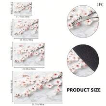 1pc Plum Blossom Marble Pattern Diatomaceous Earth Absorbent Bowl & Dish Drying Mat, Suitable For Kitchen Countertop, Home Dining Table Decor, Coffee Machine Mat, Breakfast Mat, Table Mat And Holiday Party Decoration - Multicolor - View 6