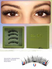 Magnetic False Eyelashes, Soft Natural 3D Fiber, Suitable For Various Occasions - View 1