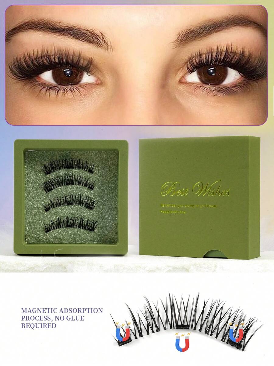 Magnetic False Eyelashes, Soft Natural 3D Fiber, Suitable For Various Occasions - View 1