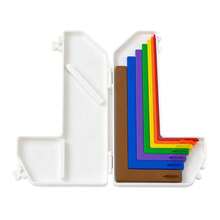 7pcs/1set Random Color Precision Layering & Embossing Spacer Paper Craft Alignment Guide Set With Storage Box, Suitable For Card Making And Scrapbooking, Color-Coded Tools - Multicolor - View 2