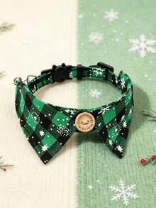 Christmas Adjustable Cat & Dog Collar With Bell Pendant, Anti-Slip Buckle Design, Exquisite & Cute Pet Christmas Gift, Suitable For Cats And Small Dogs - Multicolor - View 13