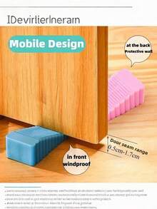 Heavy-Duty Door Stopper - Non-Slip Door Wedge With Toothed Grip, No Installation Needed, Sturdy Rubber Construction - Anti-Collision Door Stopper For Home, Office, Commercial Use - Floor Protector & Door Stabilizer, Home Safety Accessory - Multicolor - View 9