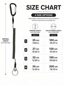 1-2Pcs Kayak Paddle Leash Set, Coiled Paddle Safety Leash With Paddle Strap And Carabiner Clips, Adjustable Anti-Loss Kayak Accessories For Canoe Boat Water Sports ﻿ - Multicolor - View 2