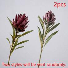 1pc 26" Artificial King Protea Flower, Suitable For Autumn And Thanksgiving Decor, Bohemian Wedding Centerpiece, Halloween Party And Rustic Home Decor, Realistic Artificial Flower/Lifelike Tropical Flower - Multicolor - View 17