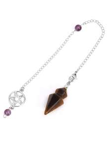 1pc Spiritual Cone Crystal Pendulos For Dowsing Divination Witchcraft Natural Stone Amethysts Rose Quartz Black Obsidian Pendant Pendulos H496 - Pendulum - View 13