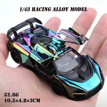 1 buah (Dikemas dalam kantong) Model Mobil Mainan Paduan Seng Skala 1/43, Mobil Balap Super Modern yang Modis, Warna Bunglon Berkilau, Mobil Mainan Paduan Die-Cast Berkualitas Tinggi dengan Fungsi, Pintu Ganda yang Dapat Dibuka, Mainan Anak-anak Cocok untuk Anak Laki-laki Usia 3+ - MultiWarna - View 3