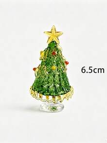 8.5/16cm High Christmas Tree Ornament, Colorful Rhinestone Star Decoration, Transparent And Green Dual Color Options, Home Desktop Window Christmas Atmosphere Decor, Holiday New Year Gift - Multicolor - View 13