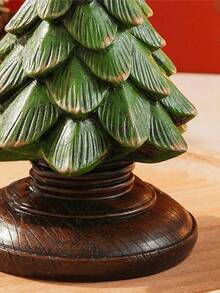 1pc Resin Tree Sculpture Decor For Desktop Or Window Display, Resin Material Home Decor Accessory, Suitable For Making Tree-Shaped Decor, Tree-Shaped Candle Holder, Theme Party, Restaurant And Celebration Occasions Small Round Candle Holder Decor, And As Indoor Decor And Gift - 1PC - View 3