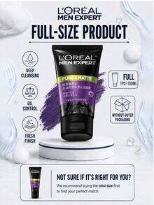 L’Oreal Paris L'Oréal 男士活性碳抗黑頭潔面乳 50/100ml，深層毛孔清潔、控油、亮膚，適合油性與敏感肌膚 - 男士控油炭爽抗黑頭潔顏膏 - 查看 5