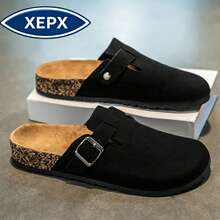 Men's Summer Soft Sole Slip-On Loafer Sandals, Beach Strap Style, New Thick Sole Anti-Slip Anti-Odor Outdoor Casual Slippers, Soft Sole Fashion Versatile Durable Comfortable Flat Bottom Plus Size Men's Shoes - Black - View 1