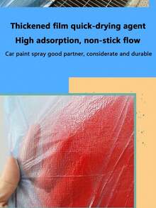 1 Roll Automotive Spray Paint Masking Film, Heat Resistant, Non-Penetrating, Electrostatic Adsorption, PE Film For Car Paint Protection - Blue - View 5