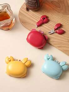 4-In-1 Cute Crab Magnetic Bottle Opener, Multi-Function Beer Bottle Opener Fridge Magnet, With Paper Cutter And Mini Scissors, Kitchen Gadget, Essential Home Tool, Gift For Family And Friends - Multicolor - View 8