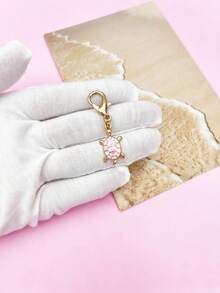 Fashion Mini Set Rhinestone Turtle Keychain Bag Accessory, Premium Turtle Bag Charm, Keychain Pendant, Exquisite Small Shoulder Bag Charm, Phone Charm Car Key Chain And Backpack Charm, School Graduation Gift - Multicolor - View 6