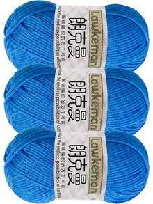 Lawkeman 3pcs/(140-150g) 4-Ply Milk Yarn, Soft Crochet Yarn, Approx. 45g/Pc, Suitable For Handmade DIY Knitting And Crochet Blankets, Sweaters, Scarves, Shawls, Suitable For All-Season Warmth - Multiple Styles - View 11