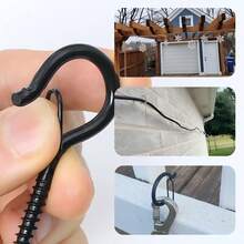 Screw-In Eye Hook With Spring Door Lock, Self-Tapping Metal Safety Hook, Suitable For Walls, Wood, Camping, Kitchen, Closet, Dorm, Used For Hanging String Lights, Plants, Cookware, Decorations, Keys, Indoor And Outdoor Multi-Purpose Hook Hardware - View 4