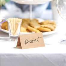 25/50pcs 3.54*3.94inch Blank Kraft Paper Place Cards, Suitable For Wedding, Baptism, Graduation, Birthday Party, Table Number, Accessories, Wedding, Birthday Party Decoration, Business Card - 1pc(random color) - View 3