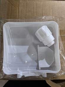 Universal Washing Machine & Air Conditioner Water Pipe Drainage Tray And Water Guide, Storage Box, Front-Loading Washing Machine Water Pipe & Air Conditioner Drainage Overflow Tray, Leak-Proof Collection Box, Home Decor, Bathroom Storage - White - View 4