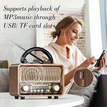 Retro Portable Radio, AM/FM/SW Multi-Band, USB Charging + TF Card Playback, With External Antenna, Outdoor Emergency Personal Radio, Mini FM Receiver - Maroon - View 6