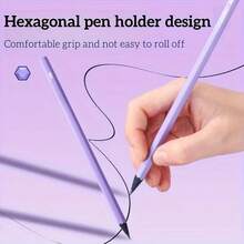 1 Box 10pcs Hexagonal HB Pencils, Used For Correcting Writing Posture, Suitable For Drawing, Sketching And Drafting. Made Of Wood, Thick Lead Core Resistant To Breaking And Easy To Sharpen - Sets - View 2