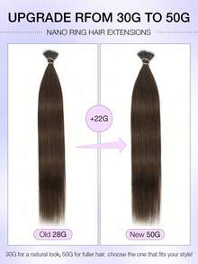 12-22 Inch Nano Ring Hair Extensions, 100% Human Hair, Natural Black, Silky Straight, Remy Human Hair, Micro Nano Ring Hair Weft, Women Nano Ring Hair Extensions - Multicolor - View 77