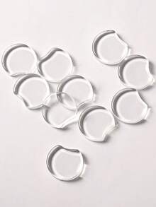 40pcs Heart, Star, Bear Shaped Glass Nail Polish Color Card Display Stickers, Transparent Nail Polish Bottle Color Display Stickers, Suitable For Nail Polish Color Card Display Tools - Clear - View 16