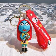 Disney Cartoon Skeleton Silicone Keychain With Printed Lanyard, Car Key And Interior Hanging Accessory, Creative Bag Charm Decor, Suitable For Halloween Adult Gift - Multicolor - View 8