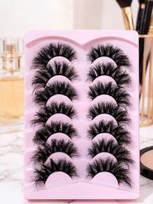 7 Pairs Thick Voluminous False Eyelashes For Bold Eye Makeup Look - View 8