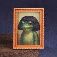 1pc Funny Frog Shaped Refrigerator Magnet, Green Frog Design, Fashion Style, Modern Kitchen Decor, Durable Wooden Structure, Suitable For Refrigerator - 3D Stereo - View 16