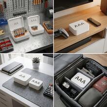 27-fack stor kapacitet | 3D-printad bikakeformad batterilåda | Passar för AA/AAA-batterier | 2026 minimalistisk hemorganiseringsessentiell | Praktisk present för mors dag/fars dag/examenssäsong | Den ultimata lösningen för att säga adjö till röriga lådor - Multifärgad - Visa 9