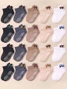 6/12/24 Pairs Vehicle Multi-Pattern Non-Slip Stay-On Socks, Boys Toddler Walkers, Soft Breathable Stretchy,0-36M Fall Winter,Baby Socks,Non-Slip Socks - Multicolor - View 4