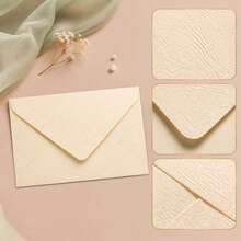 16pcs/Set, Warm Style Beige Envelope Set - Wax Seal Sticker Set, Office Supplies, Bridesmaid Proposal Gift, Wedding Invitation Card - Perfect Gift For Writers And Stationery Lovers, Birthday And Anniversary - Off-white - View 4