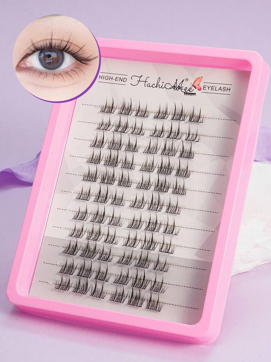 Boxed Glue-Free Single Cluster False Eyelashes, 3D Natural Look, Soft Lightweight Clusters, Beginner-Friendly - View 1