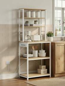 VASAGLE Baker's Racks - White and Oak - View 8