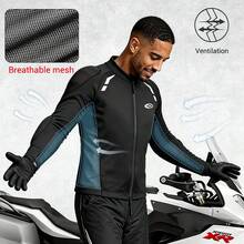 1pc Summer Motorcycle Armor, Men's Protective Gear, Rider Chest And Back Protector, Off-Road Motorcycle Protective Accessory, Essential Gift For Men Cycling - A - View 2