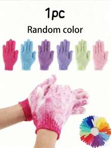 8pcs Double-Sided Exfoliating Bath Mitts, Suitable For SPA, Massage And Body Scrub, Body Scrub Bath Accessories, Daily Cleaning And Hygiene Care - Multicolor - View 8