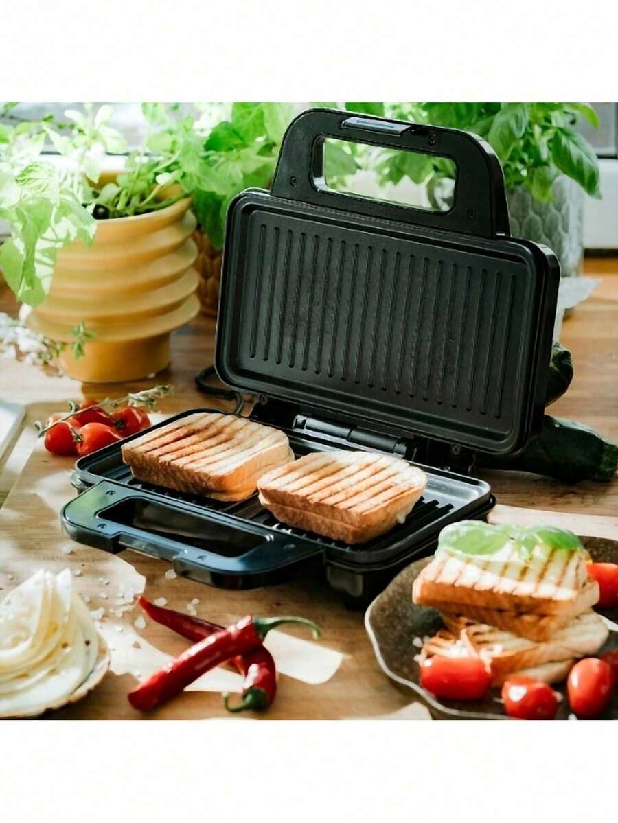 CAMRY Sandwich Maker, Sandwich Toaster, Panini Press - Non-Stick Plates, Compact Design, Cool-Touch Handle - EU E Type Plug(220-240V) - View 1