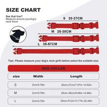 PVC Waterproof, Odor-Resistant, Rust-Proof Dog Collar With Adjustable Buckle, Easy To Clean, Suitable For Small, Medium, And Large Dogs - Red - View 3