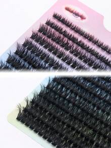 280PCS D Curl Mixed DIY Eyelash Extension,Soft Lightweight Reusable False Lashes,Cluster Lashes,Individual Eyelashes,Fluffy Wispy Lashes,Natural Look,Suitable For Beginners,Perfect For Daily Makeup,Wedding,Party,Travel,Halloween,Christmas - D - View 6