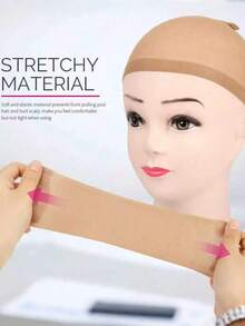 2pcs Wig Cap, High Elasticity, Women's Hair Net Wig Net, Elastic Mesh, Closed Hair Net Wig Cap, Elastic Nylon Wig Cap, Unisex Wig Cap, Suitable For Party, Cosplay, Wig Tools, Hair Accessories, Hair Styling Tools - Multicolor - View 9