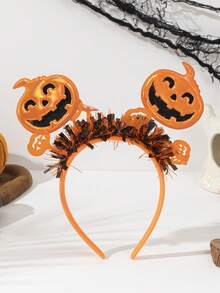 1pc Funny Halloween Bat & Moon Headband, Suitable For Holiday Costume, Halloween Party, Polyester Fiber (Polyester) Headband, All Seasons - Multicolor - View 5