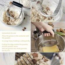Stainless Steel Flour Mixer, Baking Tool, Cream Flour Mixer, Powder Mixer, Food Crushing Tool, Household Kitchen Gadget (Random Color) - Multicolor - View 5